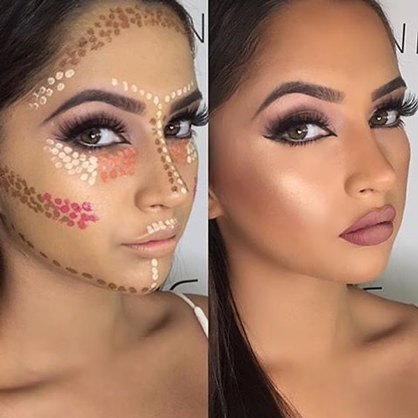 8. Точечное контурирование лица станет новой, популярной, модной стратегией в этом году для любителей создавать контур.
