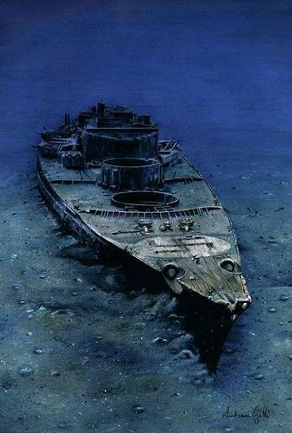 4. The gigantic German war ship “Bismarck” that was sunk in the North Atlantic on May 27, 1941.