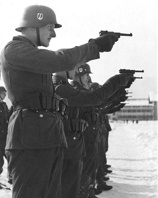 24. Pistol training of Waffen-SS soldiers.
