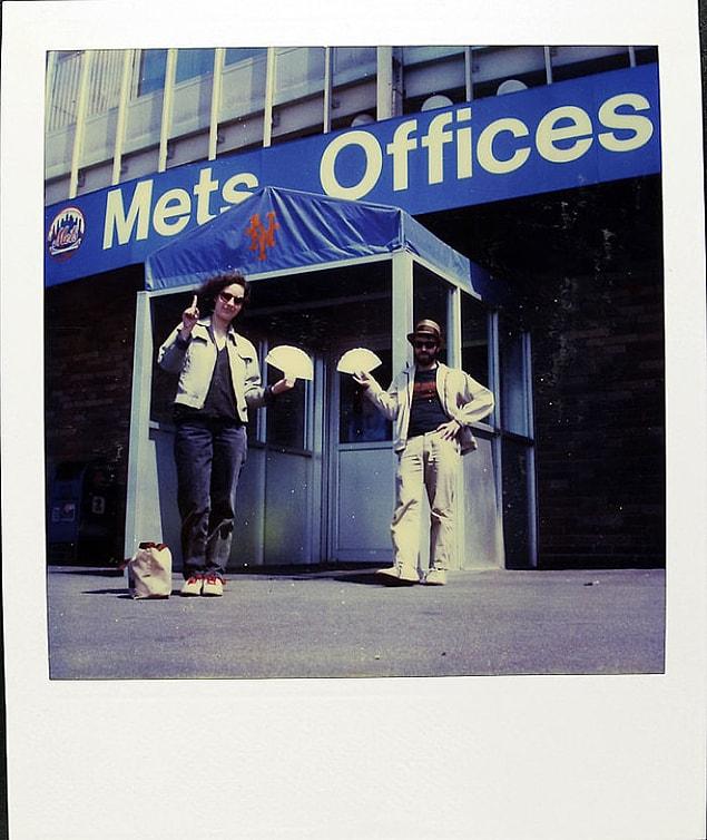 April 29, 1986: Jamie was a Mets fan. Here’s him buying tickets with a friend.