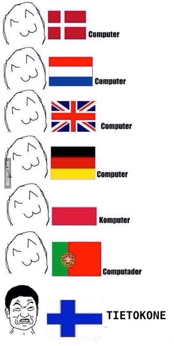 10. "Компьютер" по-фински. Просто немыслимо! 😅😅
