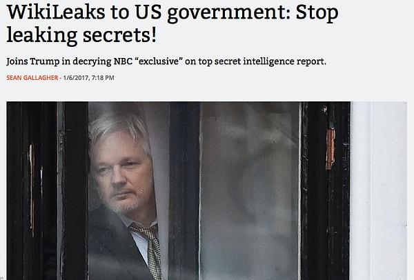 9. Wikileaks'den ABD hükümetine uyarı: Gizli şeyleri sızdırmayı bırak!