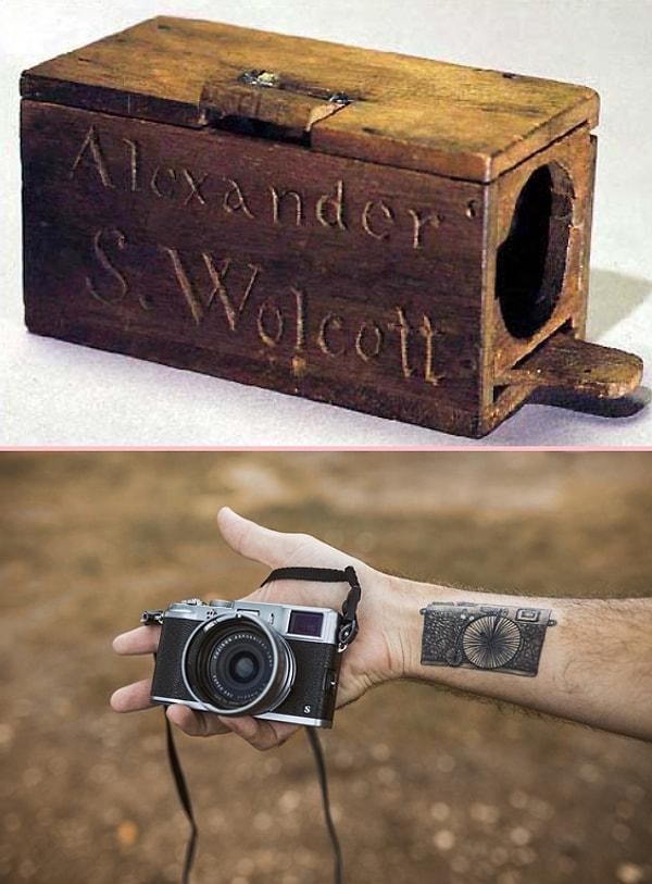 8. 1850'lerden bir kamera & günümüzden bir kamera