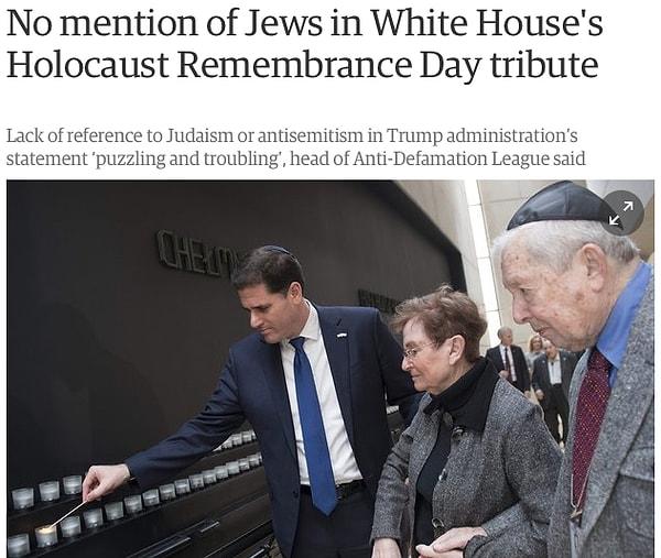 12. Beyaz Saray'ın Soykırım Anma Günü etkinliğinde Yahudilerden bahsedilmedi.