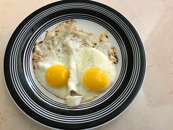15. Resmen 'Beni ye!' diye bağıran bu yumurta adam.