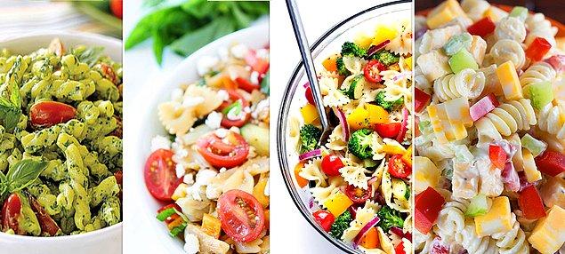 10. Pilav yerine, arada sebzeli, garnitürlü makarna ve yoğurtlu makarna salatasını tercih edebilirsiniz.