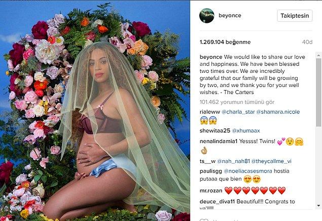 Beyonce hamile olduğunu dün gece Instagram'dan açıkladı. Ve Instagram yı-kıl-dı!