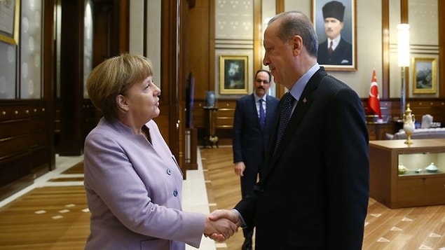 Esenboğa Havalimanı'na saat 13.00'te inen Merkel'in ilk durağı Beştepe oldu.