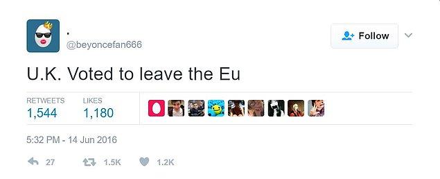 23 Haziran 2016'da İngiltere'nin Avrupa Birliği'nden ayrılma kararını oylayacağı referandumda çıkacak sonucu da 9 gün önceden söylemişti.