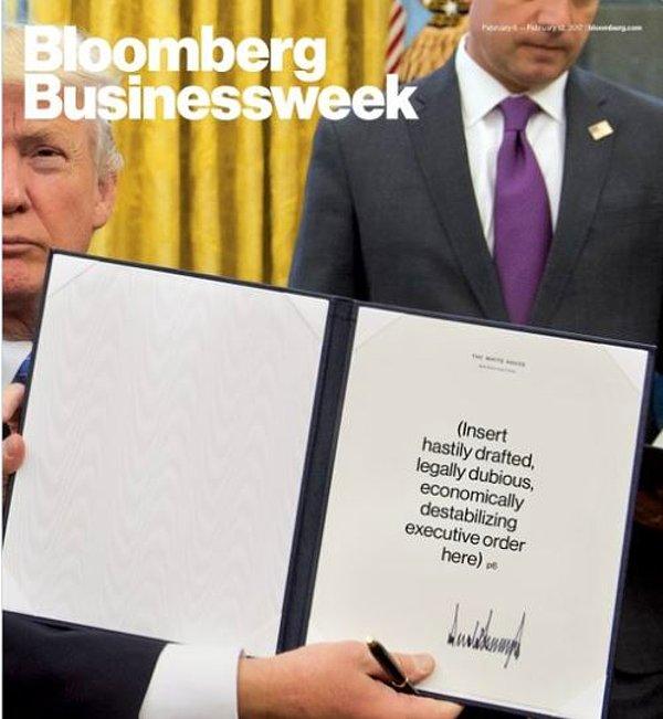 Bloomberg Businessweek dergisi de Trump'ı ti'ye aldı