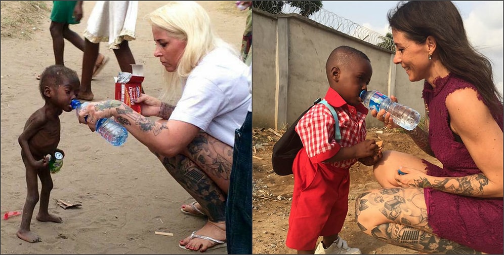 Помните этого истощенного ребенка, брошенного суеверными родителями? Он недавно пошел в школу!