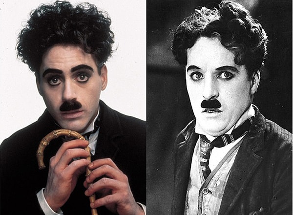 5. Роберт Дауни-младший в роли Чарли Чаплина, "Чаплин", 1992.