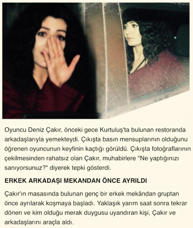 Deniz Çakır, hakkında yapılan yalan haberlere Instagram üzerinden bu fotoğrafı paylaşarak isyan etti.