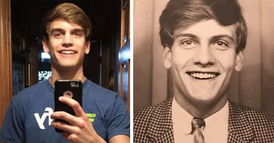 Парень, который выглядит, как отец Кары Делевинь: тайный родственник или путешественник во времени?