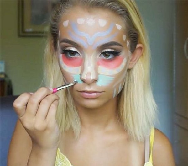 9. Цветовая коррекция тона и формы лица