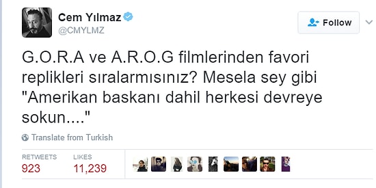 Bir Cem Yılmaz Efsanesi Olan G.O.R.A. ve A.R.O.G'dan Akıllardan Çıkmayan 25 Replik