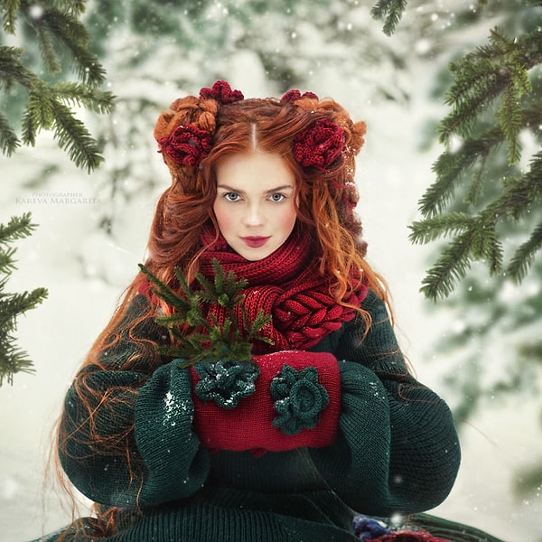 1. Русская краса в лесу