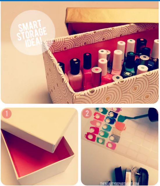 5. Удобный способ хранить лаки