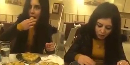 2 Kilogram Baklavayı 10 Dakikada Bitiren Kadın