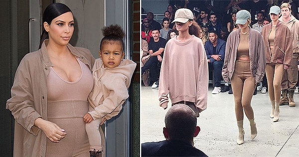 4. Ким всегда поддерживает своего мужа, Канье, и присутствует на всех модных показах его коллекций.