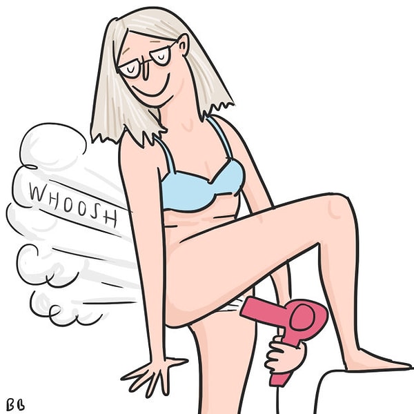 11. И мы укладываем волосы скорее для удобства, а не для того, чтобы они блестели.