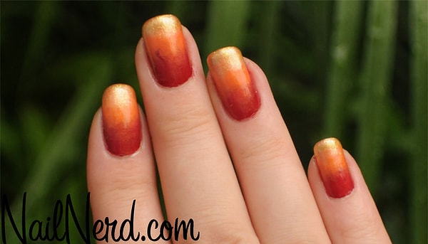 13. Огненное омбре для страстных натур