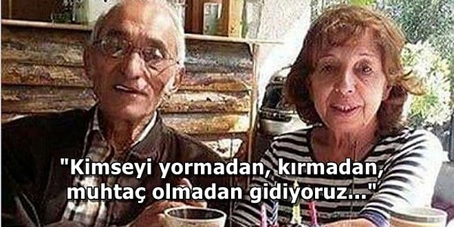 Dramatik İntihar Notu ile El Ele Ölüme Yürüyen 50 Yıllık Evli Kanser Hastası Çift