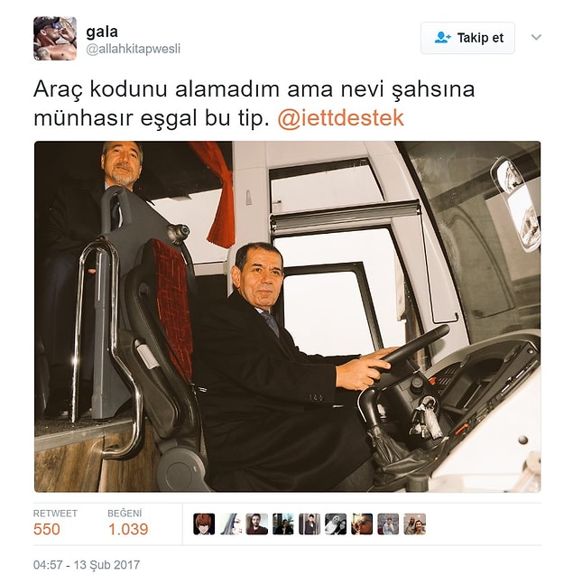 Ancak Galatasaraylı olduğu anlaşılan kişi, kulüp başkanı Dursun Özbek'in bu fotoğrafını göndererek niyetini belli etti: Troll