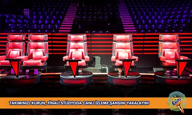 Bonus: O Ses Türkiye stüdyosunda eğlence seviyesi finale yaklaştıkça gitgide artıyor. Peki, siz de bu anları stüdyoda canlı izlemek ister misiniz? O zaman Fanta’nın size güzel bir sürprizi var.