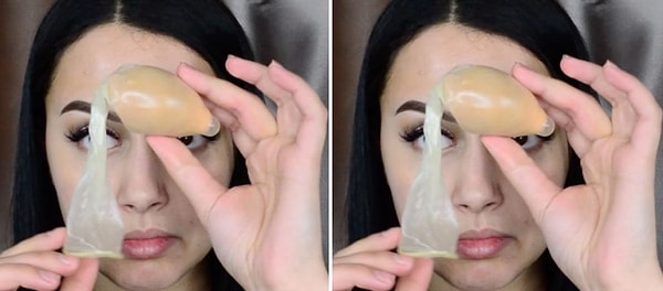 Важный момент: презерватив необходимо предварительно избавить от смазки (для этого его можно просто помыть).