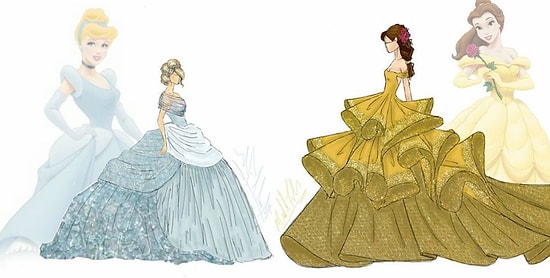 Диснеевские принцессы & высокая мода: эскизы чикагского модельера