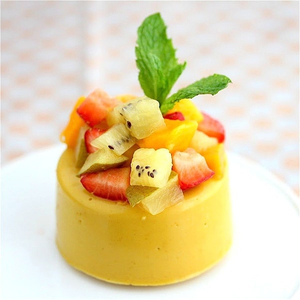 16. Панна-котта с манго.