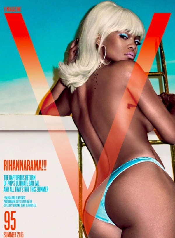 15. А 2015 год начался с этой культовой обложки для журнала V Magazine, где Ри предстала в парике цвета платиновый блонд. Грациозная и стильная эпоха 70-х!