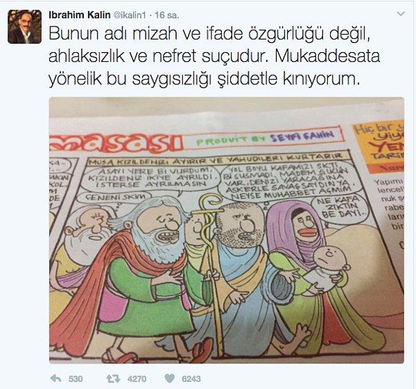 Haftalık olarak yayımlanan Gırgır mizah dergisinin yeni sayısında Hazreti Musa ile ilgili bir karikatür yayımlandı.