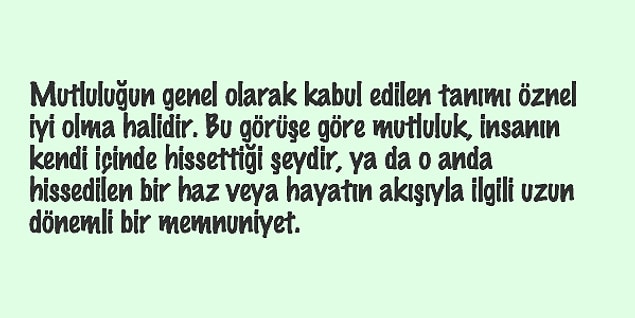 3. Mutluluk üzerine
