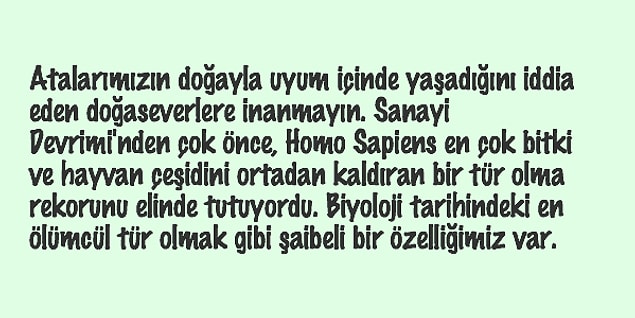 10. Yok etmeye de devam ediyoruz.