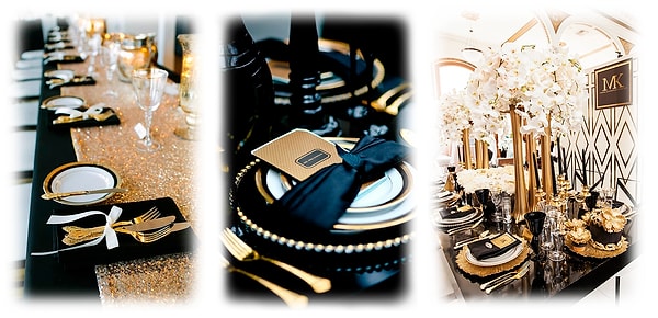 13. Черный свадебный стол – воплощение шика.