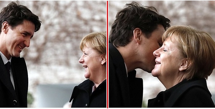 Angela Merkel de Justin Trudeau'ya Bakıp İç Geçirenler Listesine Dahil Oldu!