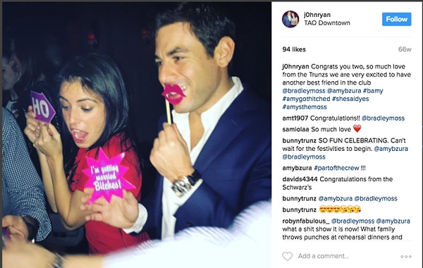 По слухам Роберт Мосс отложил свадьбу и обещал лишить сына наследства, если он женится на Эми.