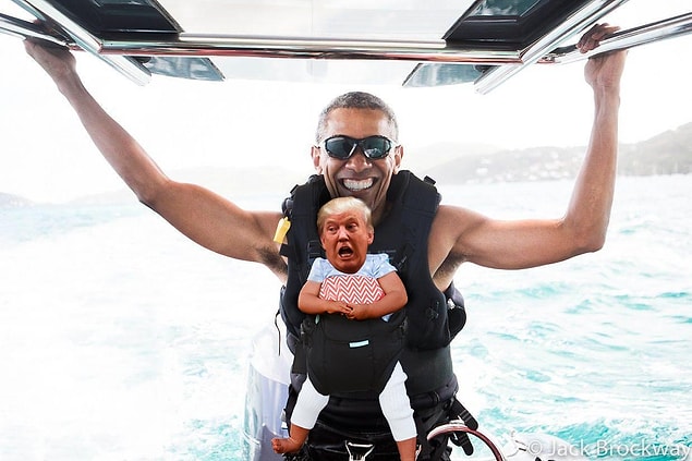 Veee Barack Obama'yla tatile gitti.