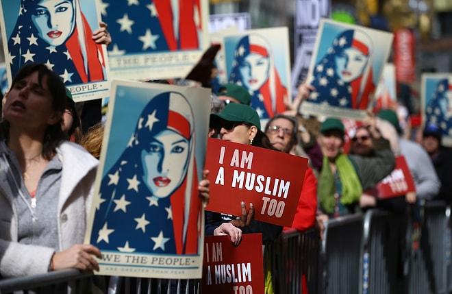 New York'ta Trump Protestosu: ‘Ben de Müslüman'ım’