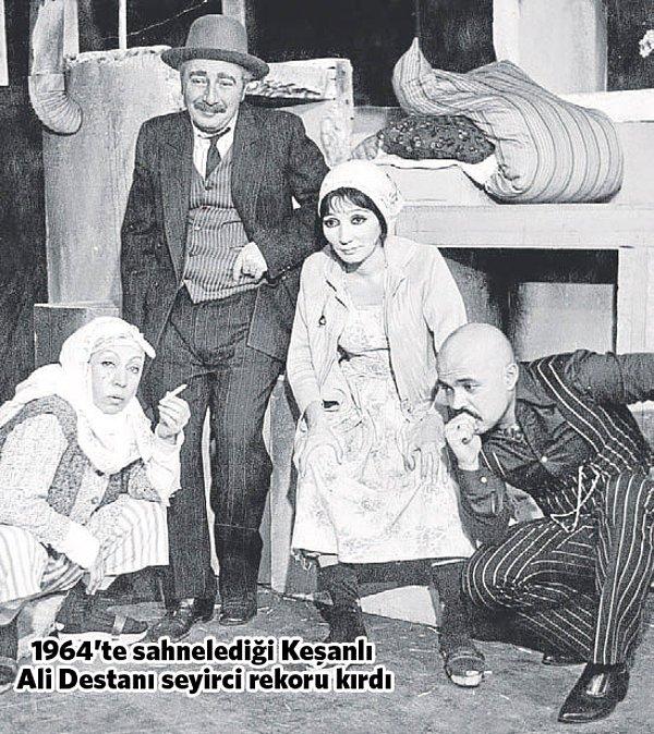 Keşanlı Ali Destanı, Gülriz Sururi ve Engin Cezzar Topluluğu'nca 1964'te ilk kez burada sahnelenmişti.