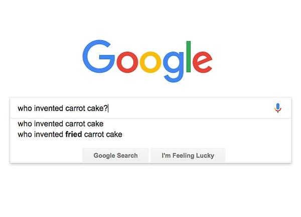 2. ''Havuçlu keki ilk kim bulmuştur?''