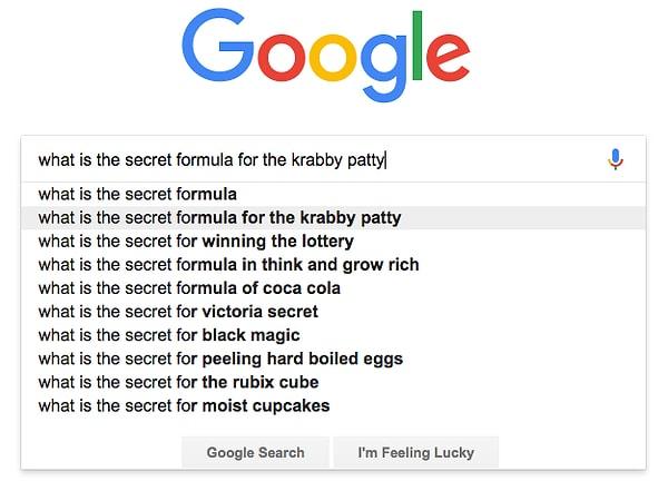 9. ''Krabby Patty'nin gizli formülü nedir?''