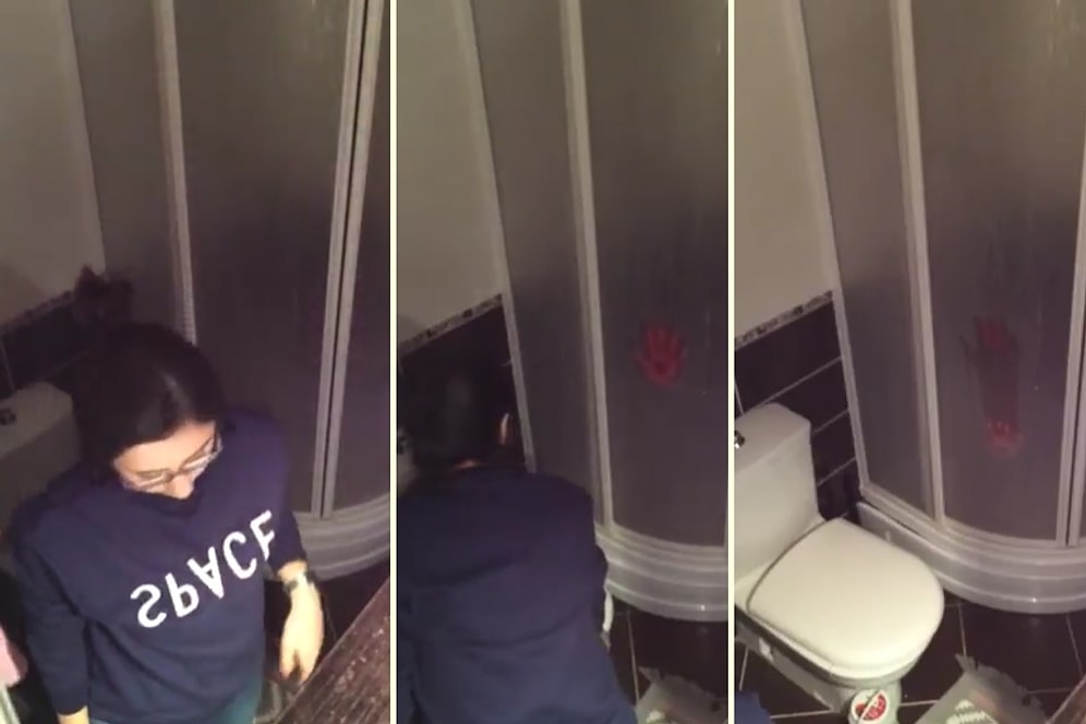 Banyoda Kanlı Elle Yapılan Türk İşi Korku Şakası