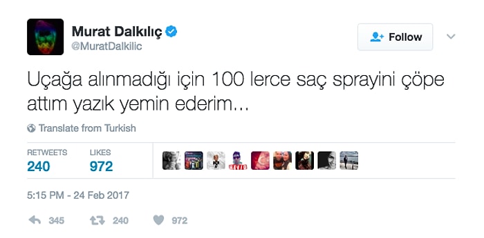 Uçağa Alınmayan Yüzlerce Saç Spreyini Çöpe Atan Murat Dalkılıç ve Ona Verilmiş 21 Komik Tepki