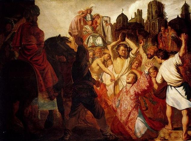 22. Rembrandt, “The Stoning of St. Stephen,” 1625