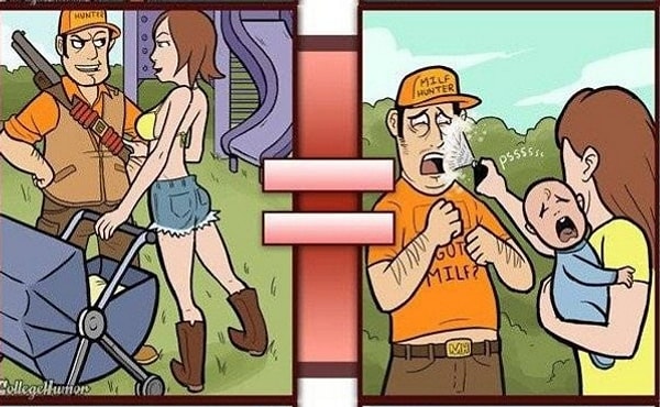 9. Беззащитная девушка и охотник