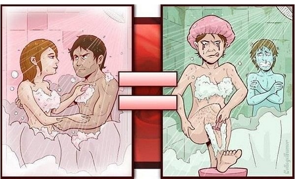 12. Совместный поход в душ