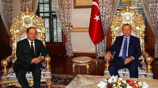 Daha sonra Cumhurbaşkanı Erdoğan, Barzani'yi Mabeyn Köşkü'nde kabul etti. Görüşme 1 saat sürdü.